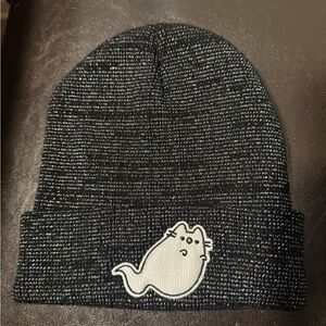 Pusheen Black and White Knit Beanie